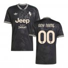 adult & kids Juventus Soccer Uniform 00 Custom name number Jersey 2526 Third Activewear Black Shirt