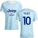 adult & kids Juventus Soccer Uniform 10 Kenan Yildiz Jersey 2526 Away Activewear Blue Shirt