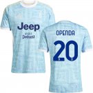 adult & kids Juventus Soccer Uniform 20 Lois Openda Jersey 2526 Away Activewear Blue Shirt