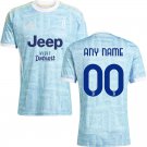 adult & kids Juventus Soccer Uniform 00 Custom name number Jersey 2526 Away Activewear Blue Shirt