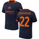 adult & kids Inter Milan Soccer Uniform 22 Henrikh Mkhitaryan Jersey 2526 Third Activewear Blue