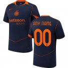 adult & kids Inter Milan Soccer Uniform 00 Custom name number Jersey 2526 Third Activewear Blue