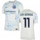 adult & kids Inter Milan Soccer Uniform 11 Luis Henrique Jersey 2526 Away Activewear White Shirt