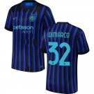 adult & kids Inter Milan Soccer Uniform 32 Federico Dimarco Jersey 2526 Home Activewear Blue Shirt