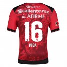 adult & kids Tijuana Soccer Uniform 16 Jesus Vega Jersey 2526 Home Activewear Red Shirt