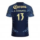 adult & kids America Soccer Uniform 13 A. Cervantes Jersey 2526 Away Activewear Navy Shirt