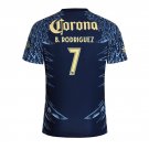 adult & kids America Soccer Uniform 7 B. Rodriguez Jersey 2526 Away Activewear Navy Shirt