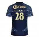 adult & kids America Soccer Uniform 28 E. Sanchez Jersey 2526 Away Activewear Navy Shirt