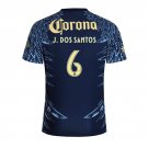 adult & kids America Soccer Uniform 6 J. Dos Santos Jersey 2526 Away Activewear Navy Shirt