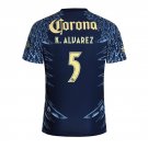 adult & kids America Soccer Uniform 5 K. Alvarez Jersey 2526 Away Activewear Navy Shirt