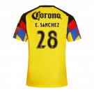 adult & kids America Soccer Uniform 28 E. Sanchez Jersey 2526 Home Activewear Yellow Shirt