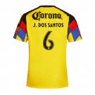adult & kids America Soccer Uniform 6 J. Dos Santos Jersey 2526 Home Activewear Yellow Shirt