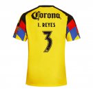 adult & kids America Soccer Uniform 3 I. Reyes Jersey 2526 Home Activewear Yellow Shirt