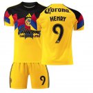 adult & kids America Soccer Uniform suit 9 Henry Jersey set 2526 Home Activewear Yellow Shirt kit