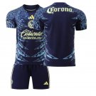 adult & kids America Soccer Uniform suit Blank Jersey set 2526 Away Activewear Navy Shirt kit