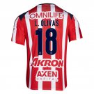 adult & kids Chivas Soccer Uniform 18 L. OLIVAS Jersey 2526 Home Activewear Red Shirt