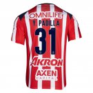 adult & kids Chivas Soccer Uniform 31 Y. PADILLA Jersey 2526 Home Activewear Red Shirt