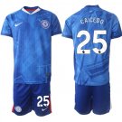 adult & kids Chelsea Soccer Uniform suit 25 Moises Caicedo Jersey set 2526 Home Activewear Blue kit