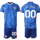adult & kids Chelsea Soccer Uniform suit 00 Custom name number Jersey set 2526 Home Shirt Blue kit