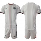 adult & kids Chelsea Soccer Uniform suit Blank Jersey set 2526 Away Activewear Cream Shirt kit
