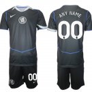adult & kids Chelsea Soccer Uniform suit 00 Custom name number Jersey set 2526 Third Shirt Black kit