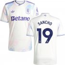 adult & kids Aston Villa Soccer Uniform 19 Jadon Sancho Jersey 2526 Third Activewear White Shirt