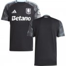 adult & kids Aston Villa Soccer Uniform Blank Jersey 2526 Away Activewear Black Shirt