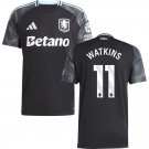 adult & kids Aston Villa Soccer Uniform 11 Ollie Watkins Jersey 2526 Away Activewear Black Shirt