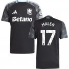 adult & kids Aston Villa Soccer Uniform 17 Donyell Malen Jersey 2526 Away Activewear Black Shirt
