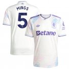 adult & kids Aston Villa Soccer Uniform 5 Tyrone Mings Jersey 2526 Third Activewear White Shirt
