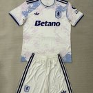 adult & kids Aston Villa Soccer Uniform suit Blank Jersey set 2526 Third Activewear White Shirt kit