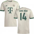 adult & kids Bayern Munchen Soccer Uniform 14 Luis Díaz Jersey 2526 Oktoberfest Activewear White