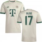 adult & kids Bayern Munchen Soccer Uniform 17 Michael Olise Jersey 2526 Oktoberfest Activewear White