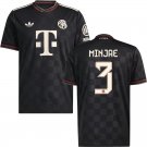 adult & kids Bayern Munchen Soccer Uniform 3 Minjae Kim Jersey 2526 Champions League Shirt Black