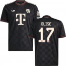 adult & kids Bayern Munchen Soccer Uniform 17 Michael Olise Jersey 2526 Champions League Shirt Black