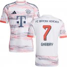 adult & kids Bayern Munchen Soccer Uniform 7 Serge Gnabry Jersey 2526 Away Activewear White Shirt