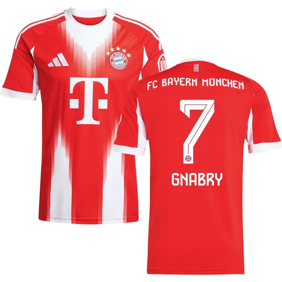 adult & kids Bayern Munchen Soccer Uniform 7 Serge Gnabry Jersey 2526 Home Activewear Red Shirt