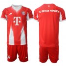 adult & kids Bayern Munchen Soccer Uniform suit Blank Jersey set 2526 Home Activewear Red Shirt kit