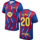 adult & kids Barcelona Soccer Uniform 20 Dani Olmo Jersey 2526 Fourth Activewear Blue Shirt