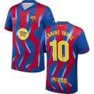 adult & kids Barcelona Soccer Uniform 10 LAMINE YAMAL Jersey 2526 Fourth Activewear Blue Shirt