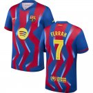 adult & kids Barcelona Soccer Uniform 7 Ferran Torres Jersey 2526 Fourth Activewear Blue Shirt