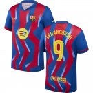 adult & kids Barcelona Soccer Uniform 9 Robert Lewandowski Jersey 2526 Fourth Activewear Blue Shirt