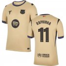 adult & kids Barcelona Soccer Uniform 11 RAPHINHA Jersey 2526 Away Activewear Gold Shirt