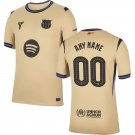 adult & kids Barcelona Soccer Uniform 00 Custom name number Jersey 2526 Away Activewear Gold Shirt