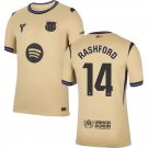 adult & kids Barcelona Soccer Uniform 14 Marcus Rashford Jersey 2526 Away Activewear Gold Shirt