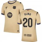 adult & kids Barcelona Soccer Uniform 20 Dani Olmo Jersey 2526 Away Activewear Gold Shirt