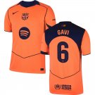 adult & kids Barcelona Soccer Uniform 6 GAVI Jersey 2526 Third Activewear Orange Shirt