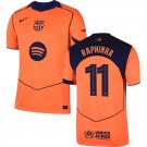 adult & kids Barcelona Soccer Uniform 11 RAPHINHA Jersey 2526 Third Activewear Orange Shirt