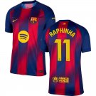 adult & kids Barcelona Soccer Uniform 11 RAPHINHA Jersey 2526 Home Activewear Royal Shirt