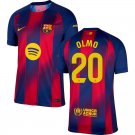 adult & kids Barcelona Soccer Uniform 20 Dani Olmo Jersey 2526 Home Activewear Royal Shirt